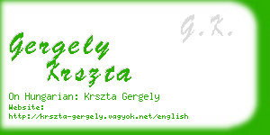 gergely krszta business card